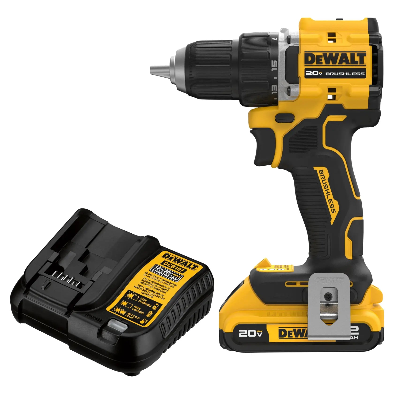 DeWalt DCD794D1 20V MAX ATOMIC Brushless Cordless 1/2-in Drill/Driver with (1) 2.0Ah Battery - image 1