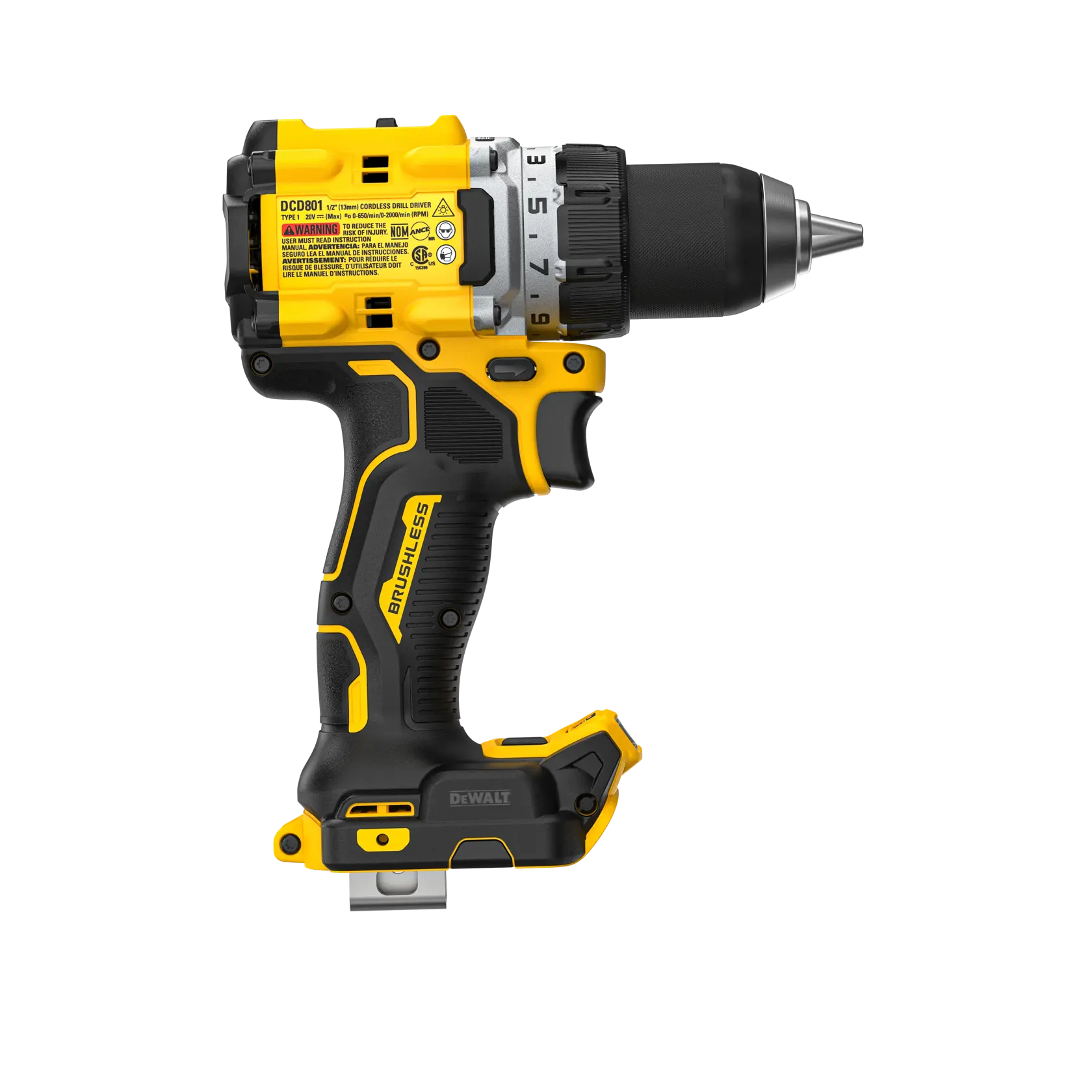 DeWalt DCD801B 20V MAX XR Brushless Cordless 1/2-in Drill/Driver (Tool Only) - image 3