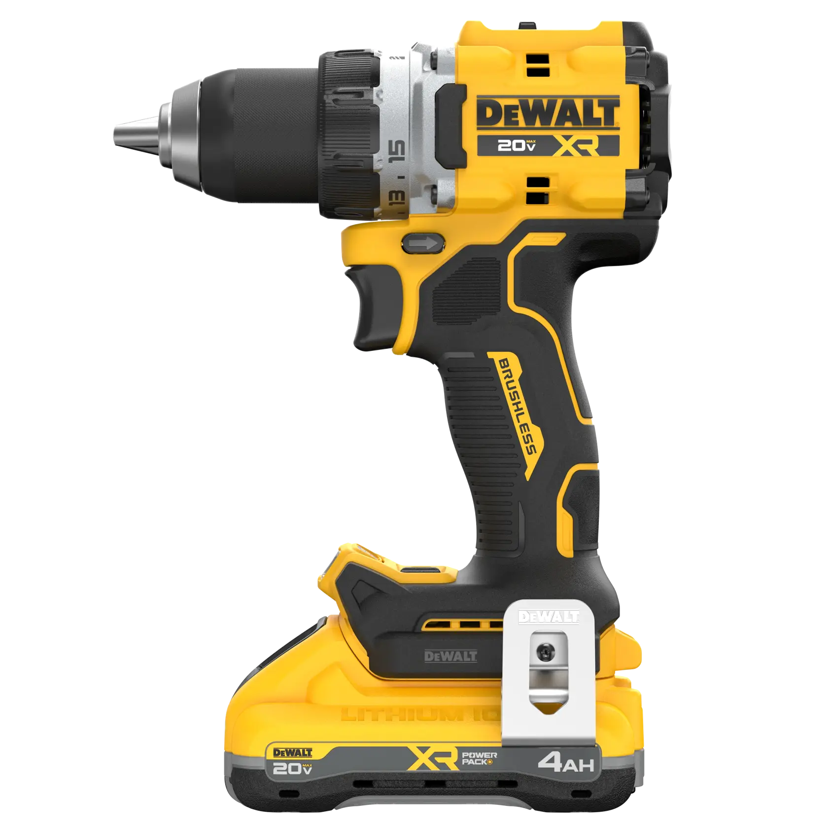 DeWalt DCD801QQ2 20V MAX XR Brushless Cordless 1/2-in Drill/Driver with (2) 4Ah POWERPACK Batteries - image 2