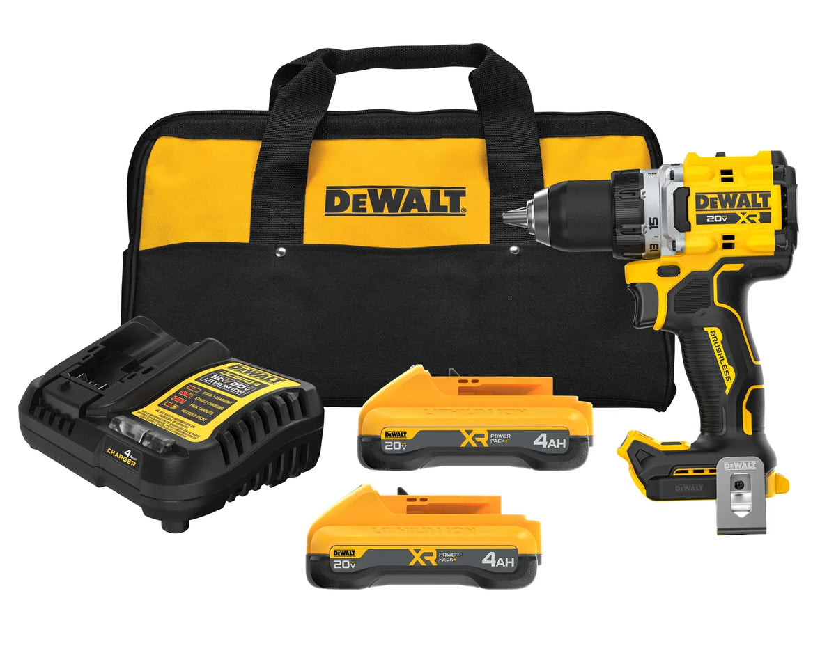 DeWalt DCD801QQ2 20V MAX XR Brushless Cordless 1/2-in Drill/Driver with (2) 4Ah POWERPACK Batteries - image 1