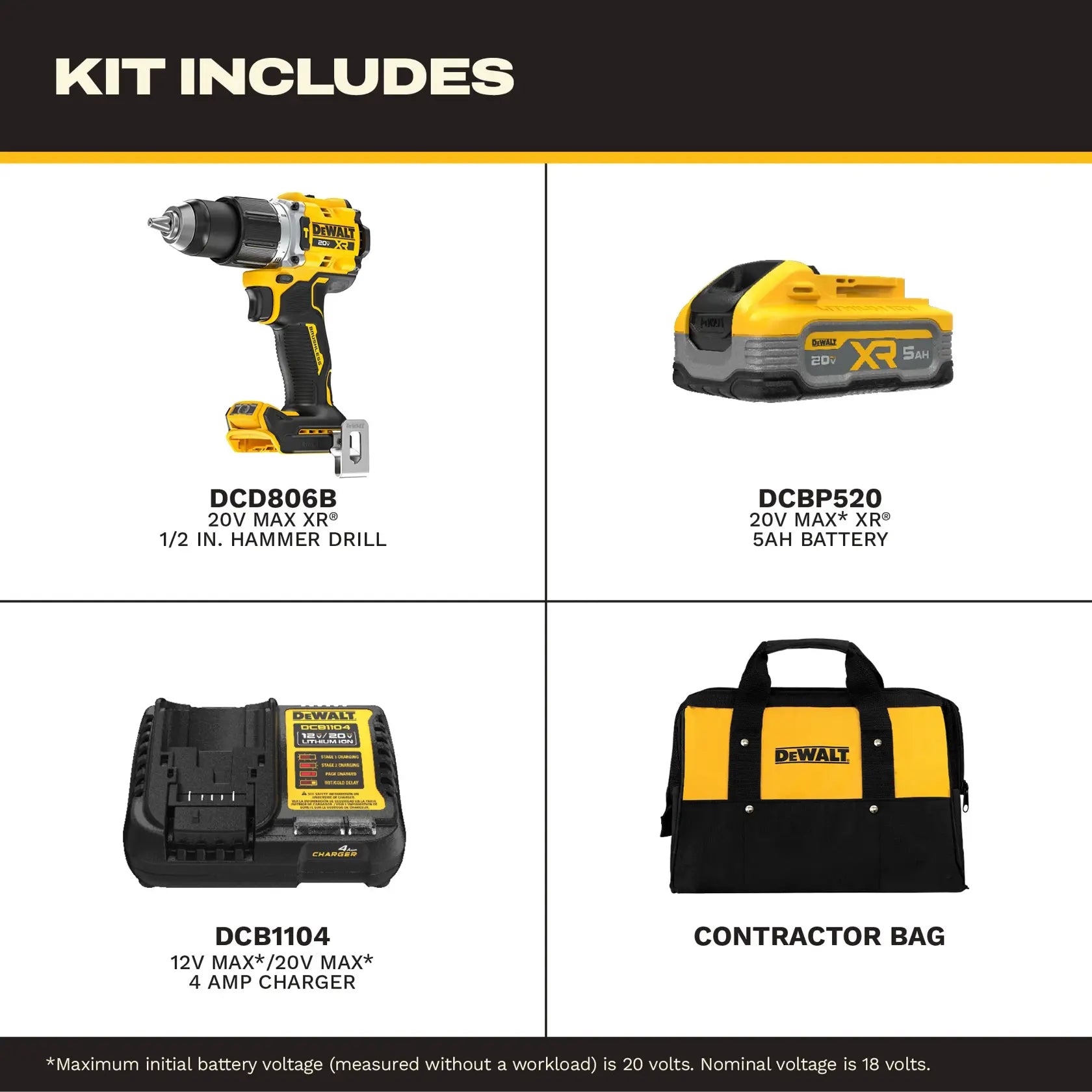 DeWalt DCD806H1 20V MAX XR 1/2 in. Drill/Driver Kit with 6Ah FLEXVOLT Battery - image 7