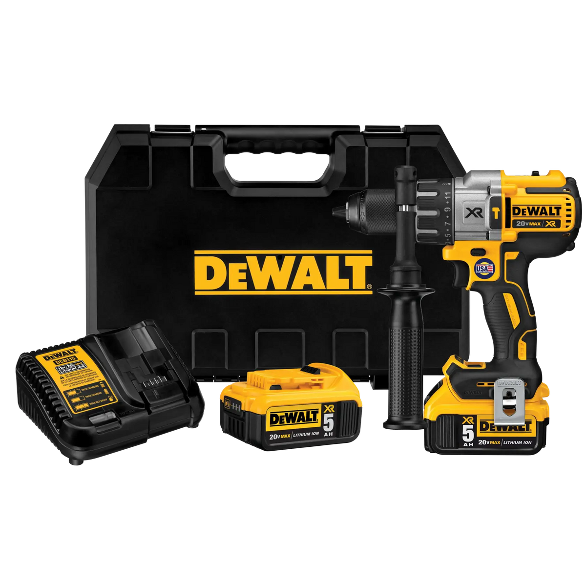 DeWalt DCD996P2 20V MAX XR 1/2-in 3-Speed Brushless Hammer Drill/Driver Kit - image 1