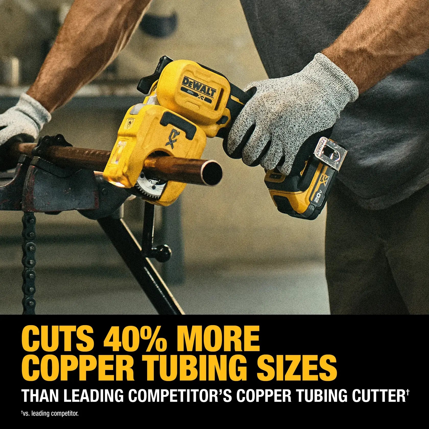 DeWalt DCE154E1 20V MAX XR 1-1/4 in. Copper Tubing Cutter Kit - image 7