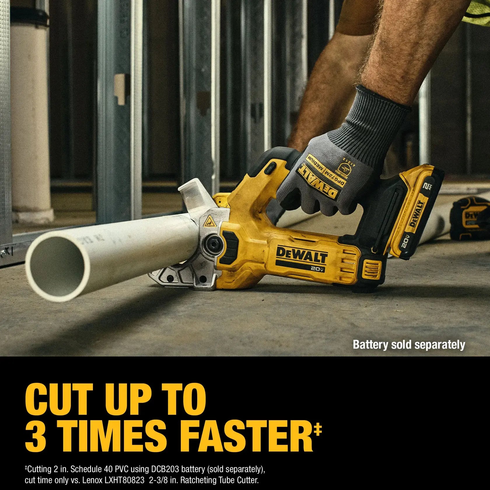 DeWalt DCE180B 20V MAX Plastic Tubing Cutter (Tool Only) - image 6