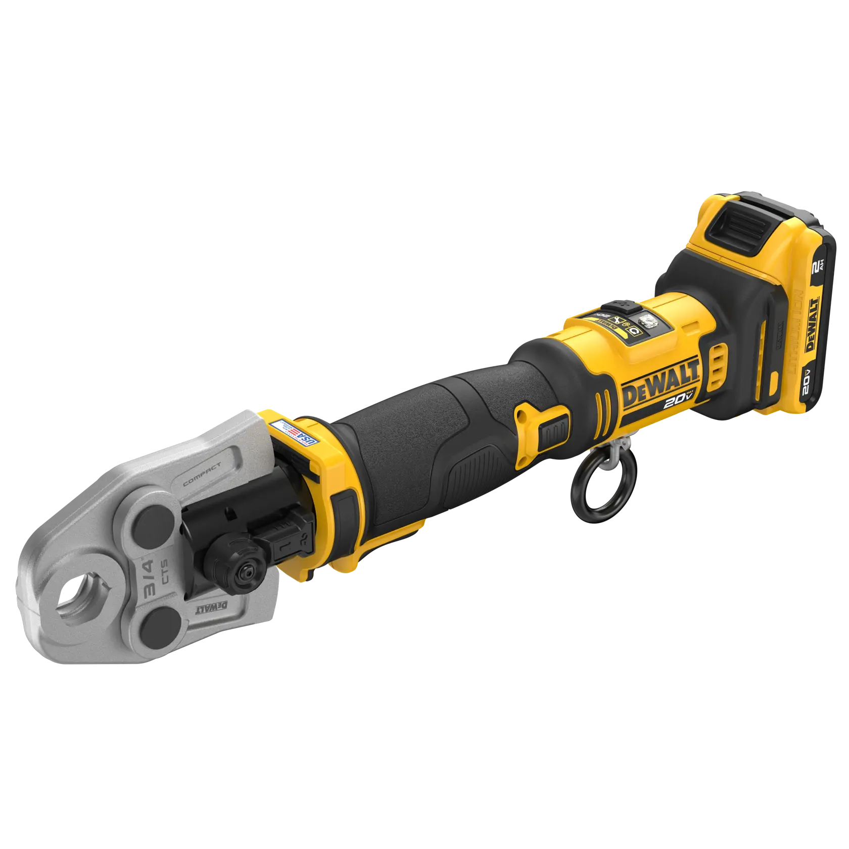DeWalt DCE210D2K 20V MAX Compact Press Tool Kit with CTS Jaws - image 3