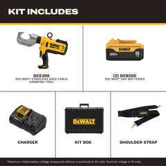 DeWalt DCE300M2 20V MAX Cable Crimping Tool Kit - image 4