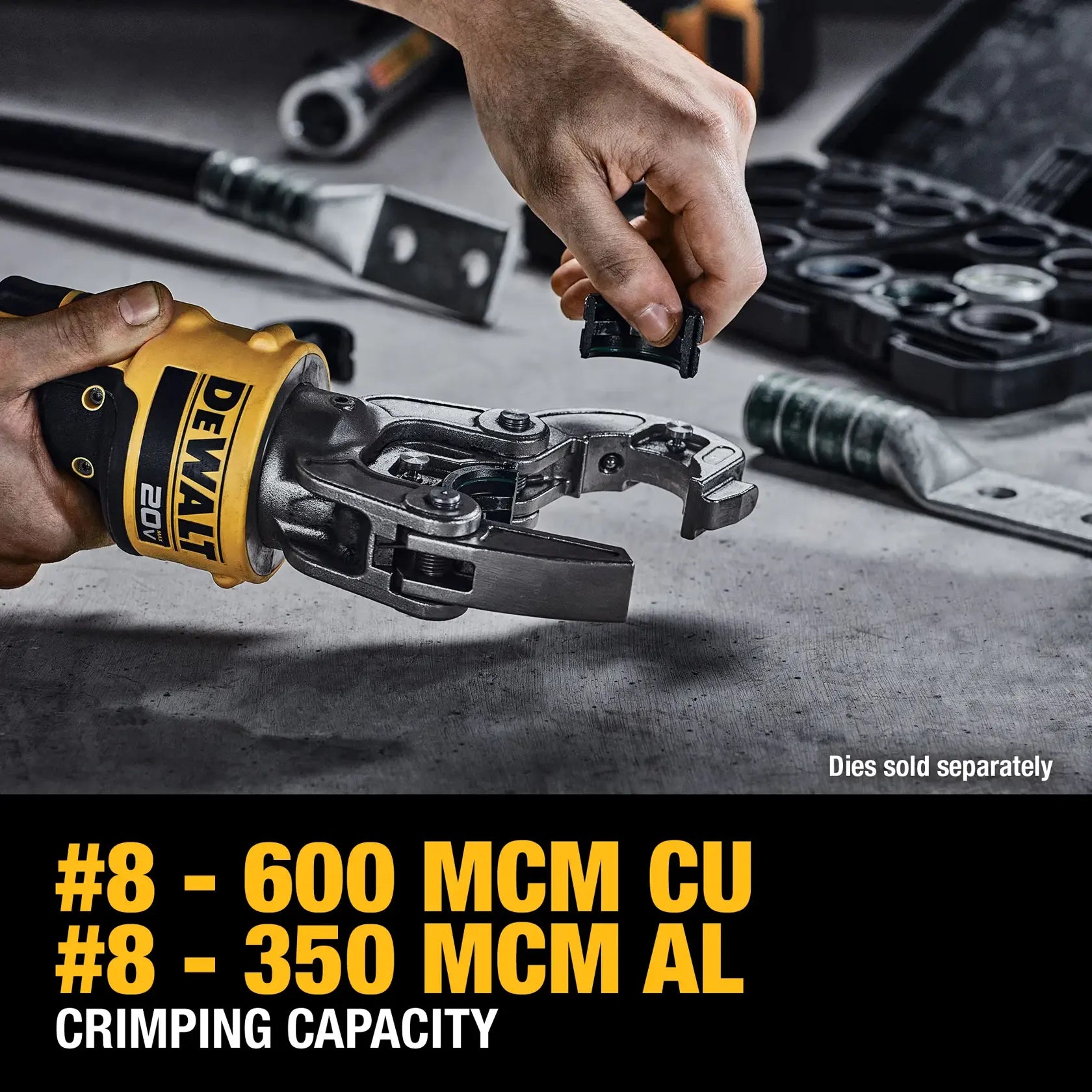 DeWalt DCE310D2 20V MAX Compact Died Crimping Tool Kit - image 6