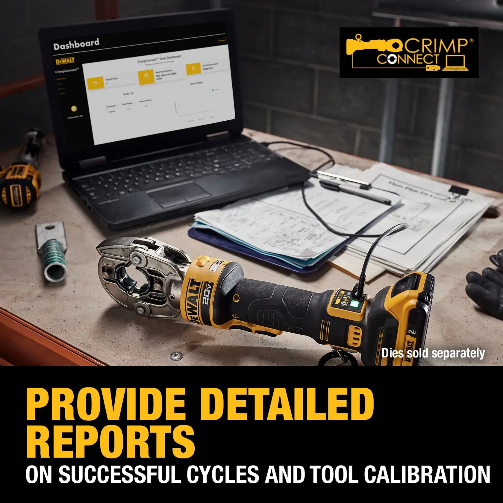 DeWalt DCE310D2 20V MAX Compact Died Crimping Tool Kit - image 7
