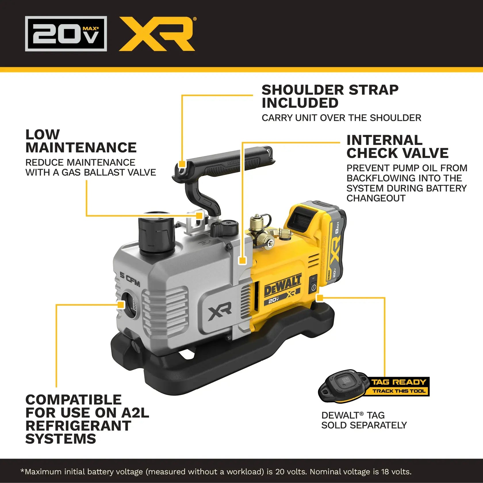 DeWalt DCE510WW1 20V MAX XR 5CFM Cordless Vacuum Pump - image 5