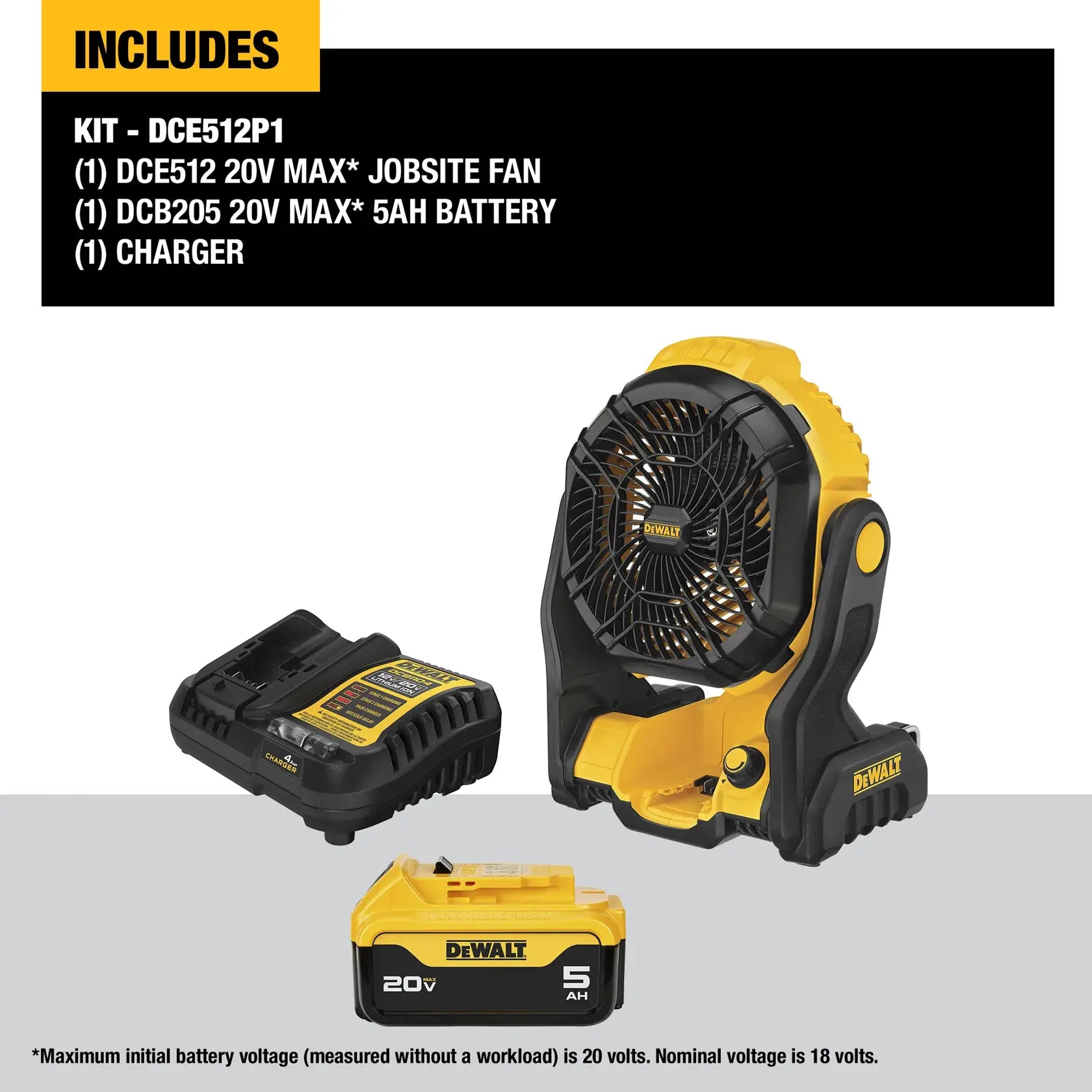 DeWalt DCE512P1 20V MAX Jobsite Fan Kit - image 7
