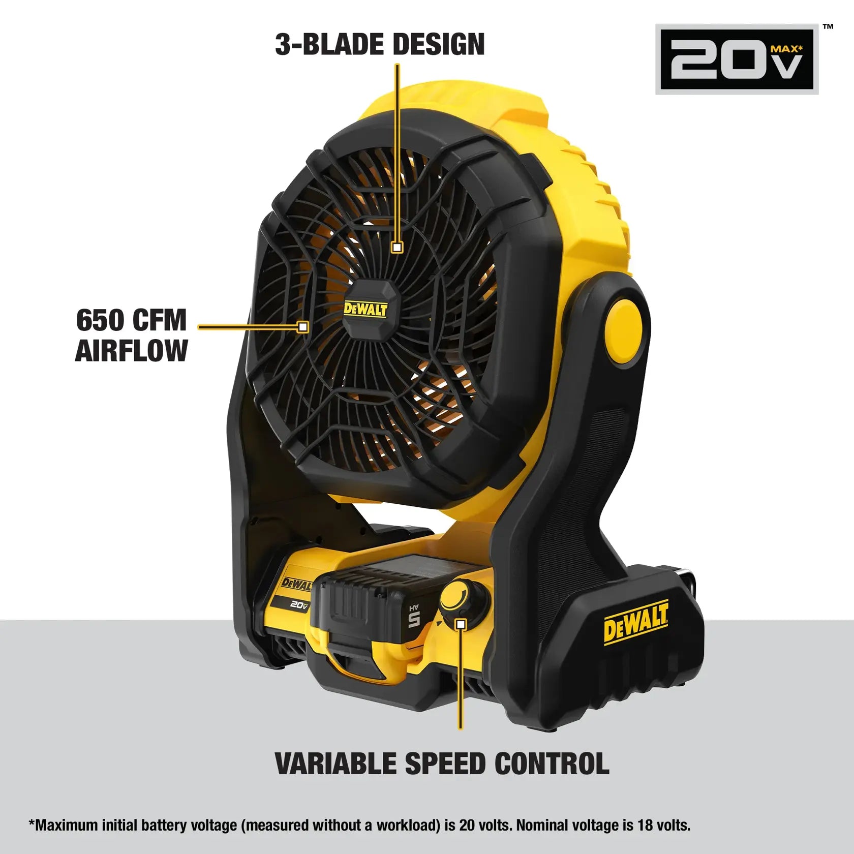 DeWalt DCE512P1 20V MAX Jobsite Fan Kit - image 8