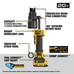 DeWalt DCE600D1K4 20V MAX Hydraulic Knockout Tool Kit With 1/2 in. - 4 in. Punches and Dies - image 3