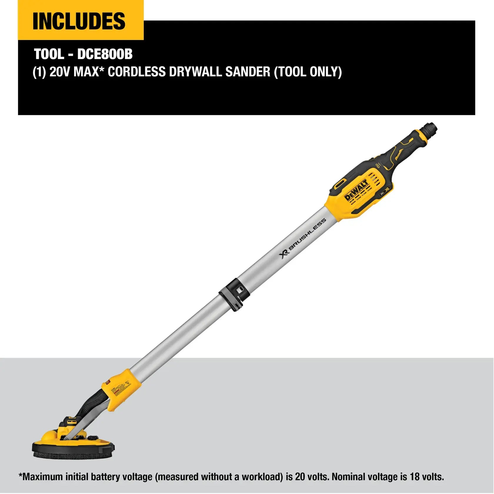 DeWalt DCE800B 20V MAX Cordless Drywall Sander (Tool Only) - image 4