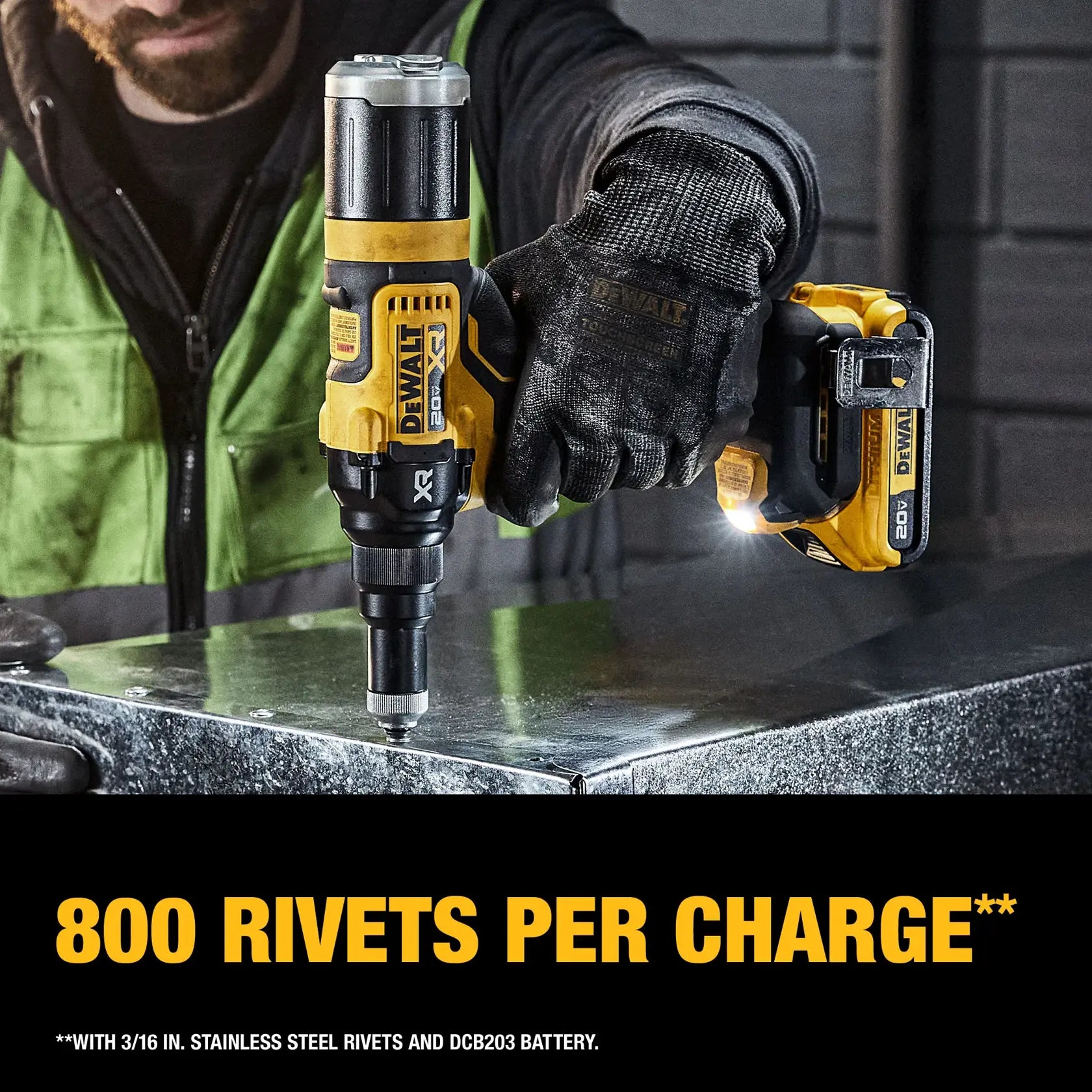 DeWalt DCF403D1 20V MAX XR 3/16 in. Brushless Rivet Tool Kit - image 3