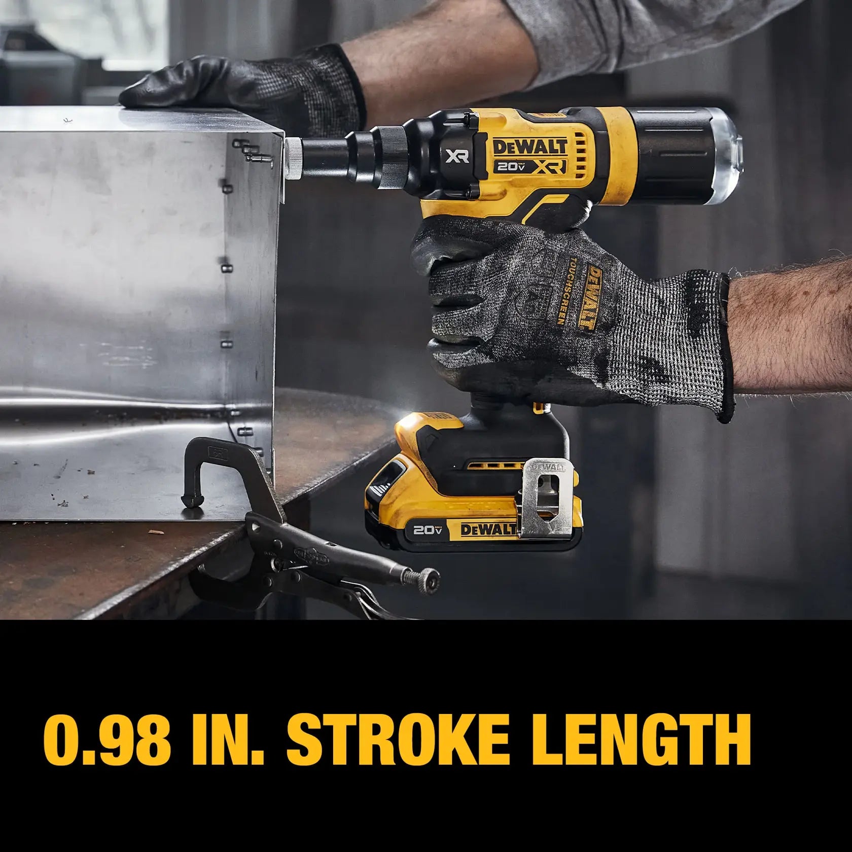 DeWalt DCF403D1 20V MAX XR 3/16 in. Brushless Rivet Tool Kit - image 5