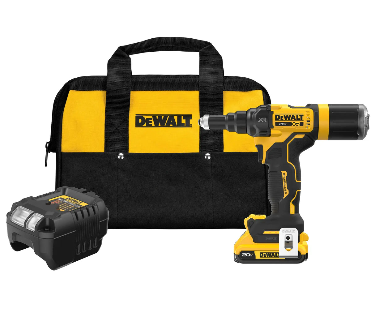 DeWalt DCF403D1 20V MAX XR 3/16 in. Brushless Rivet Tool Kit - image 1