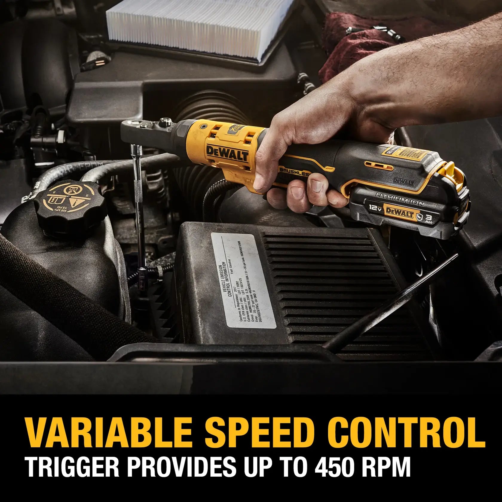 DeWalt DCF500GG1 12V MAX Brushless Cordless 3/8-in & 1/4-in Sealed Head Ratchet with (1) 3.0Ah Battery - image 7