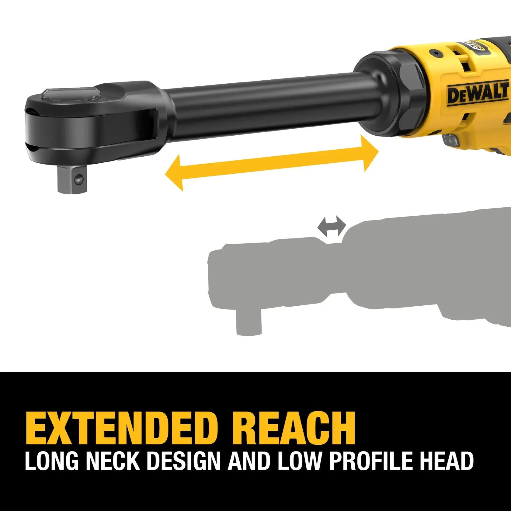 DeWalt DCF513EB 20V MAX ATOMIC Brushless Cordless 3/8-in Extended Reach Ratchet (Tool Only) - image 6
