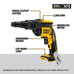DeWalt DCF622B 20V MAX XR VERSA-CLUTCH Adjustable Torque Screwgun (Tool Only) - image 3