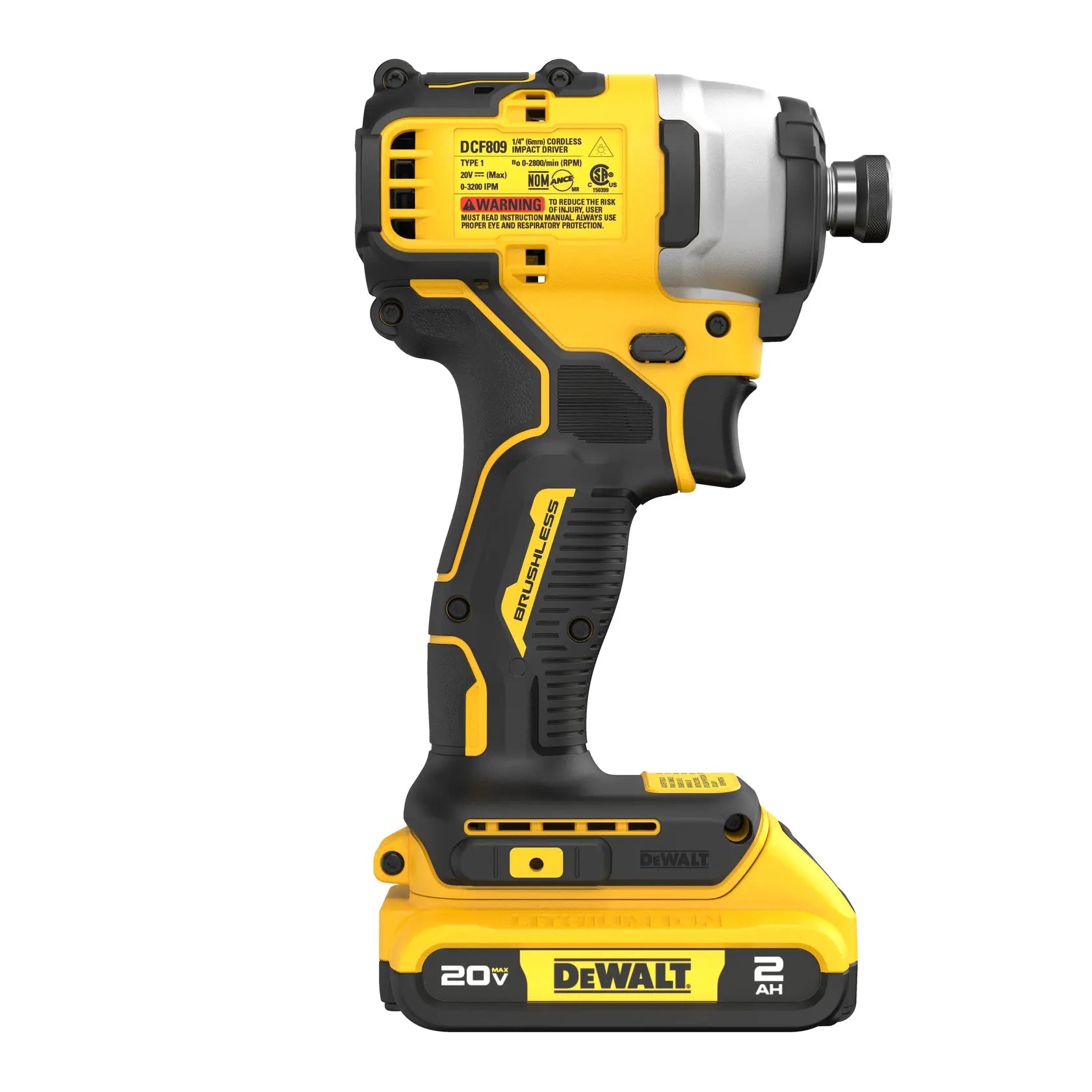 DeWalt DCF809D1 ATOMIC COMPACT SERIES 20V MAX 1/4 in. Brushless Cordless Compact Impact Driver Kit - image 3