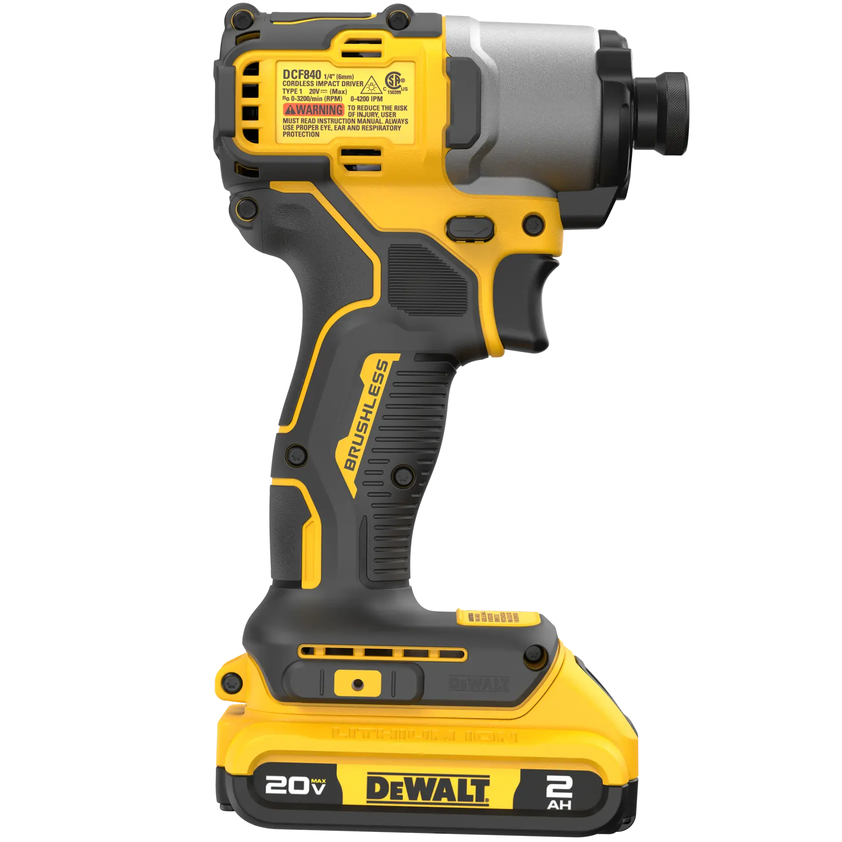 DeWalt DCF840D1 20V MAX 1/4 in. Brushless Cordless Impact Driver Kit - image 4