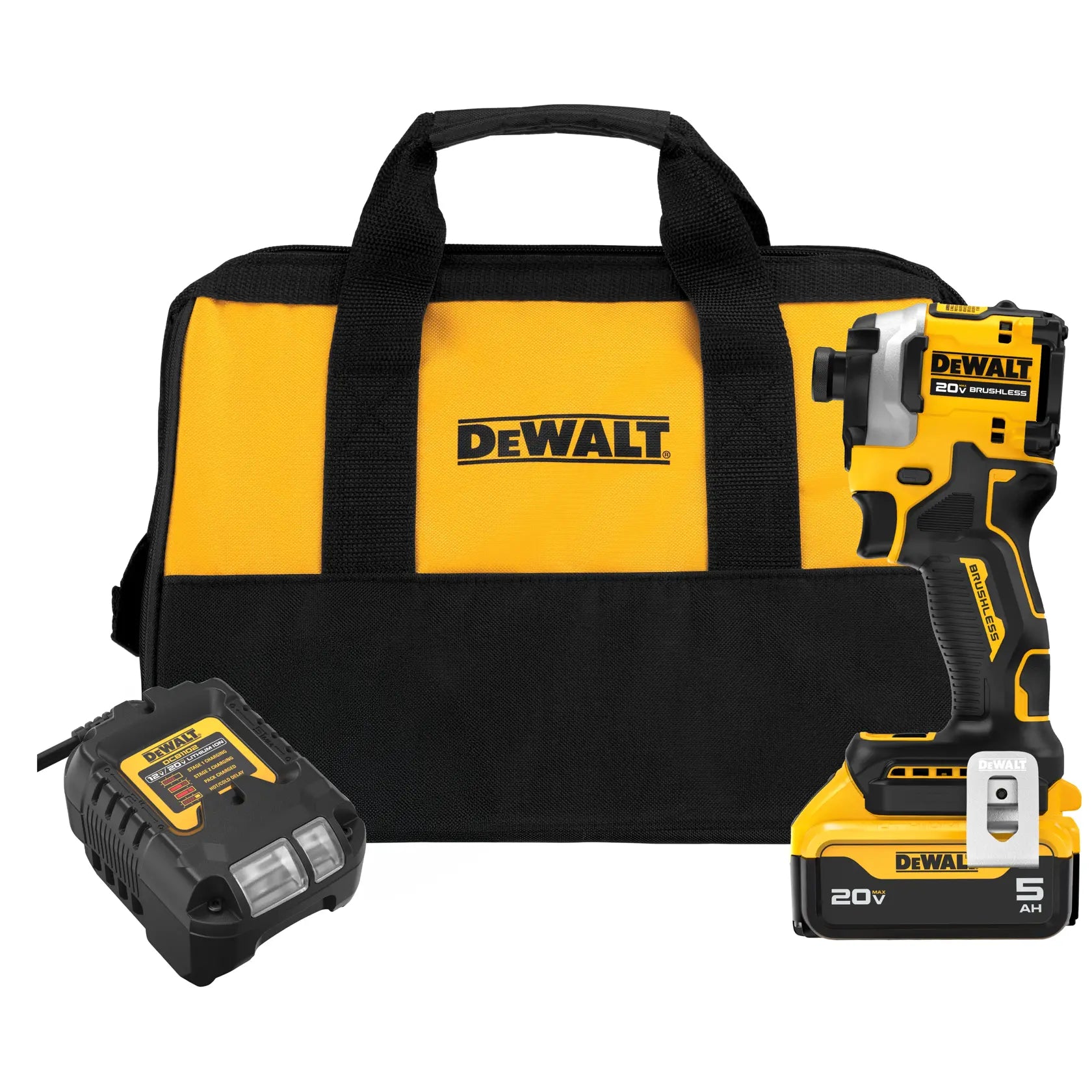 DeWalt DCF850P1 20V MAX ATOMIC Brushless Cordless 3-Speed 1/4-in Impact Driver Kit - image 1