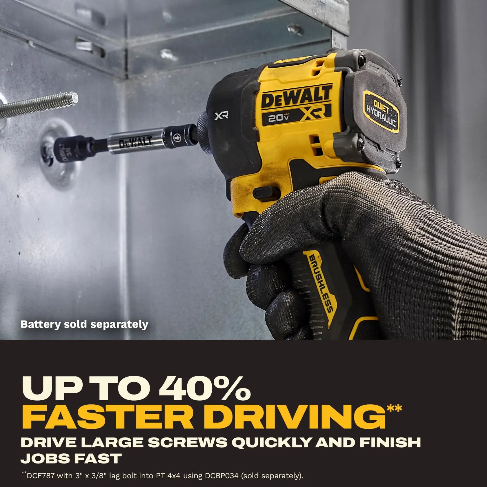 DeWalt DCF870B 20V MAX XR Brushless Cordless 1/4-in Quiet Hydraulic Impact Driver (Tool Only) - image 6
