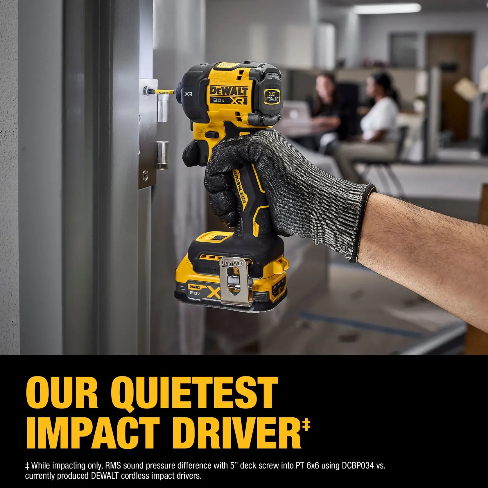 DeWalt DCF870E1 20V MAX XR Brushless Cordless 1/4-in Quiet Hydraulic Impact Driver Kit with XR POWERSTACK - image 7