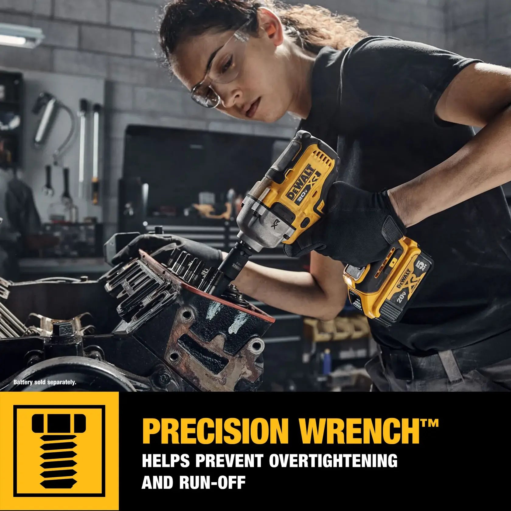 DeWalt DCF891P2 20V MAX XR 1/2-in Mid-Range Impact Wrench Kit With Hog Ring Anvil - image 7