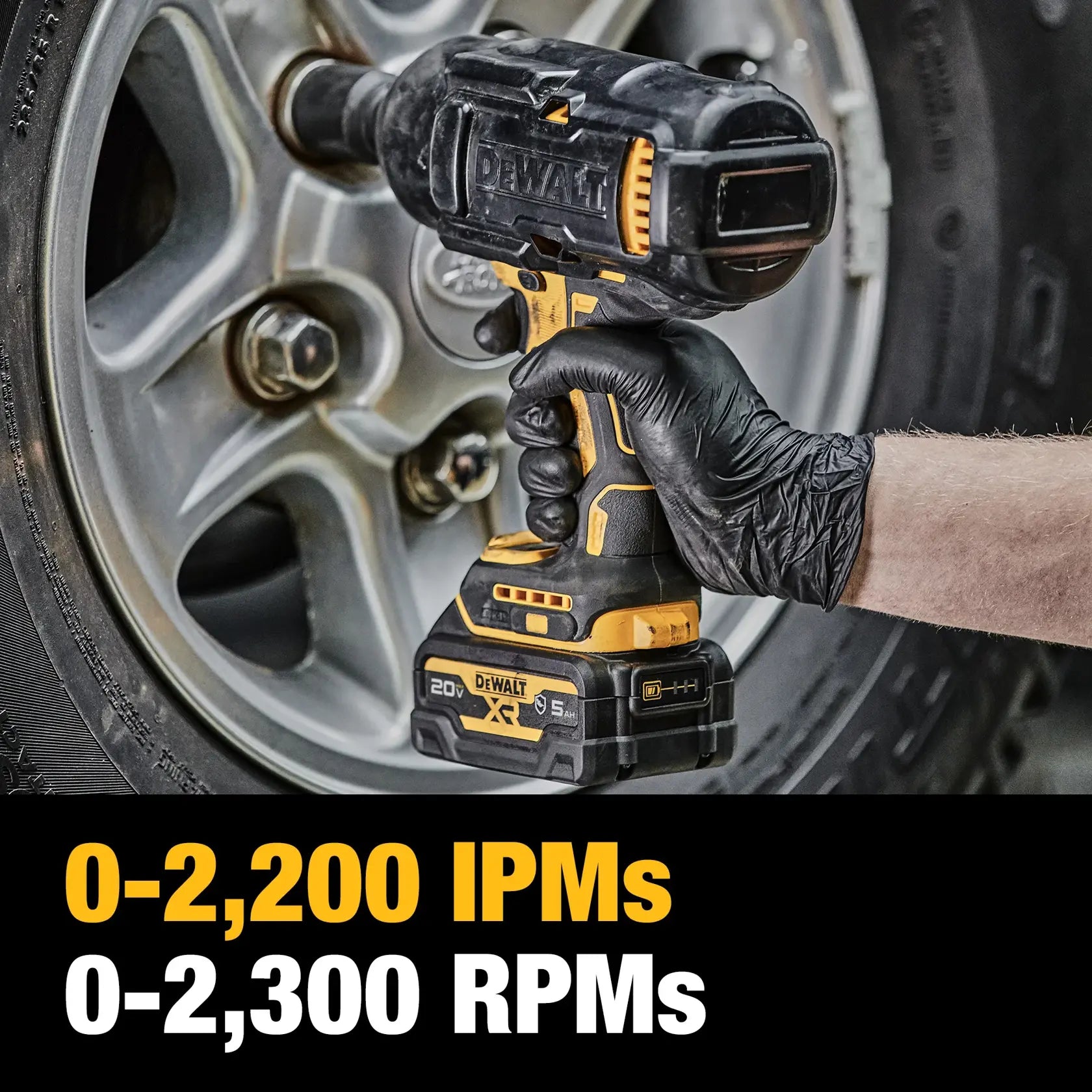 DeWalt DCF900GP2 20V MAX XR 1/2-in High Torque Impact Wrench With Hog Ring Anvil and (2) Oil-Resistant 5.0 Ah Batteries and Charger Kit - image 6