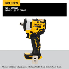 DeWalt DCF911B 20V MAX 1/2-in Cordless Impact Wrench With Hog Ring Anvil (Tool Only) - image 3