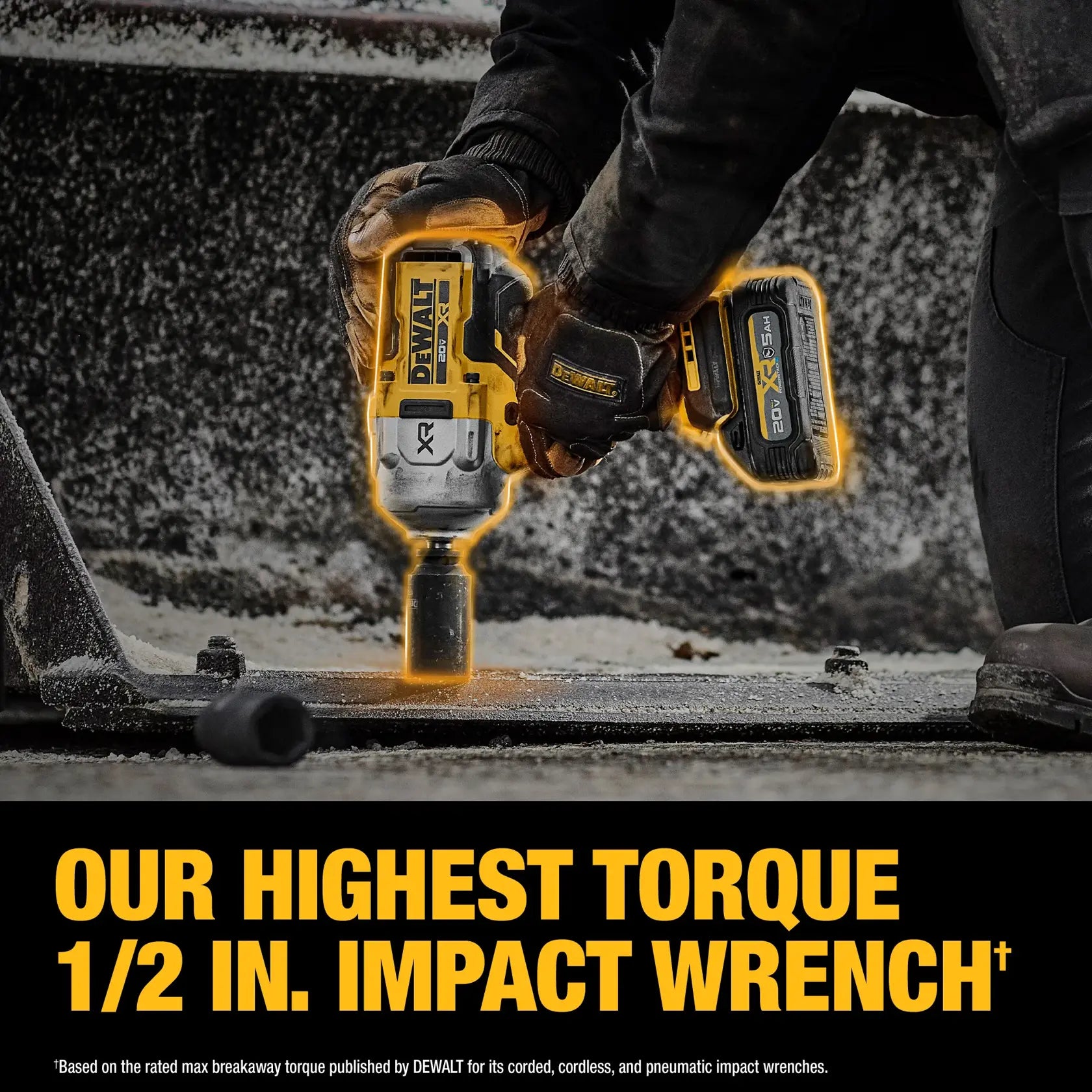 DeWalt DCF961GH1 20V MAX XR Brushless Cordless 1/2-in High Torque Impact Wrench with Hog Ring Anvil Kit with XR POWERSTACK - image 7