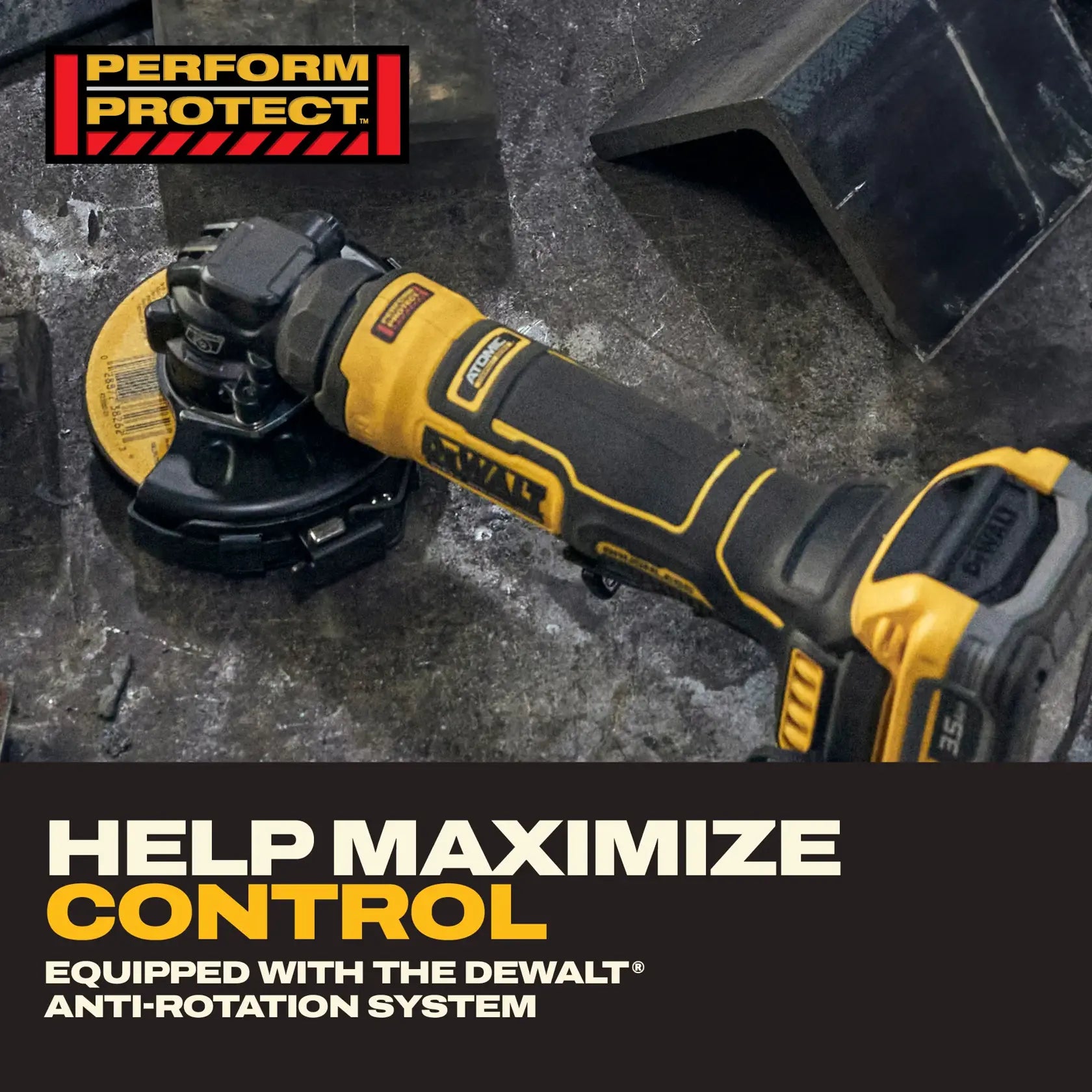 DeWalt DCG400S2 ATOMIC 20V MAX 4 in. Angle Grinder Kit - image 7