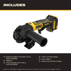 DeWalt DCG402B ATOMIC 20V MAX 4.5" Angle Grinder (Tool Only) - image 4