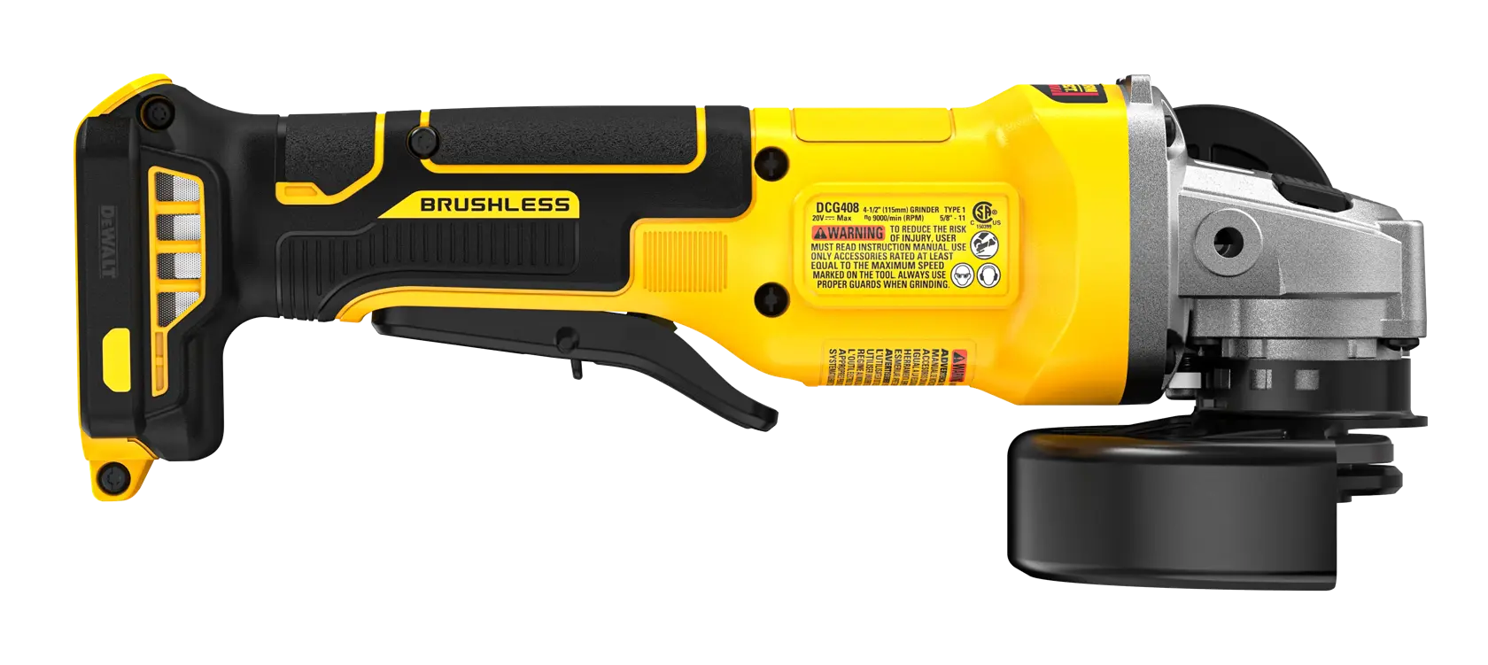 DeWalt DCG408B 20V MAX Brushless Cordless 4 1/2-in. Paddle-switch Grinder (Tool Only) - image 3