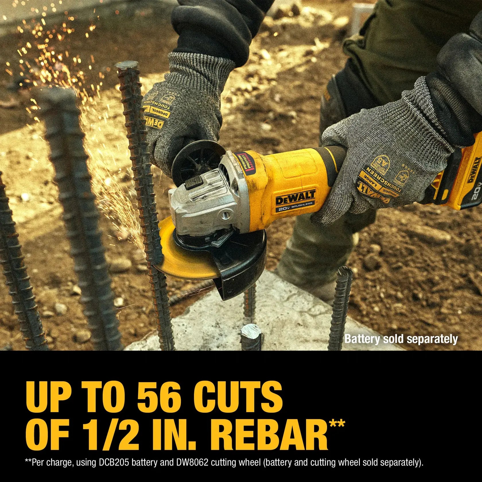 DeWalt DCG408B 20V MAX Brushless Cordless 4 1/2-in. Paddle-switch Grinder (Tool Only) - image 7