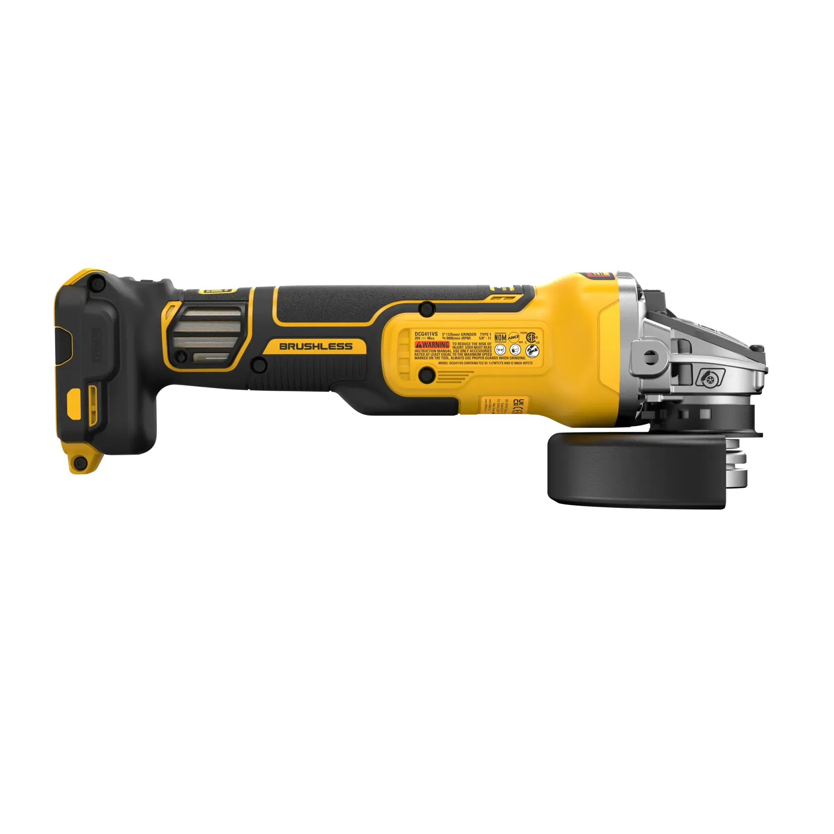 DeWalt DCG411VSB 20-Volt Max XR Brushless Cordless 4-1/2 in. - 5 in. Variable Speed Angle Grinder with Slide Switch (Tool Only) - image 4