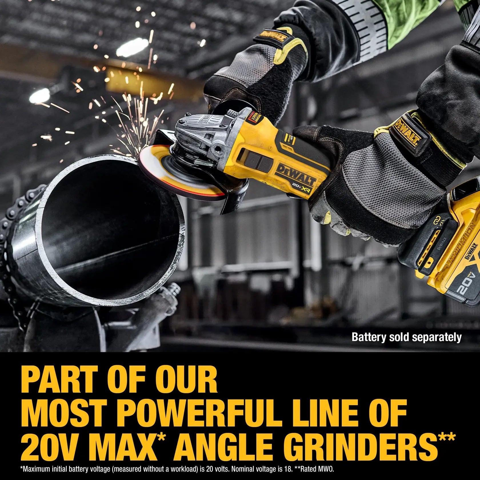 DeWalt DCG411VSB 20-Volt Max XR Brushless Cordless 4-1/2 in. - 5 in. Variable Speed Angle Grinder with Slide Switch (Tool Only) - image 10