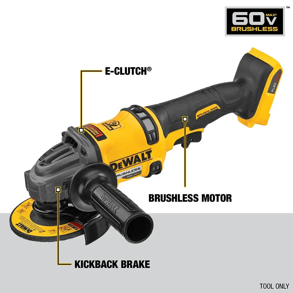 DeWalt DCG418B 60V MAX Brushless Cordless 4-1/2-in - 6-in Grinder With KICKBACK BRAKE (Tool Only) - image 4