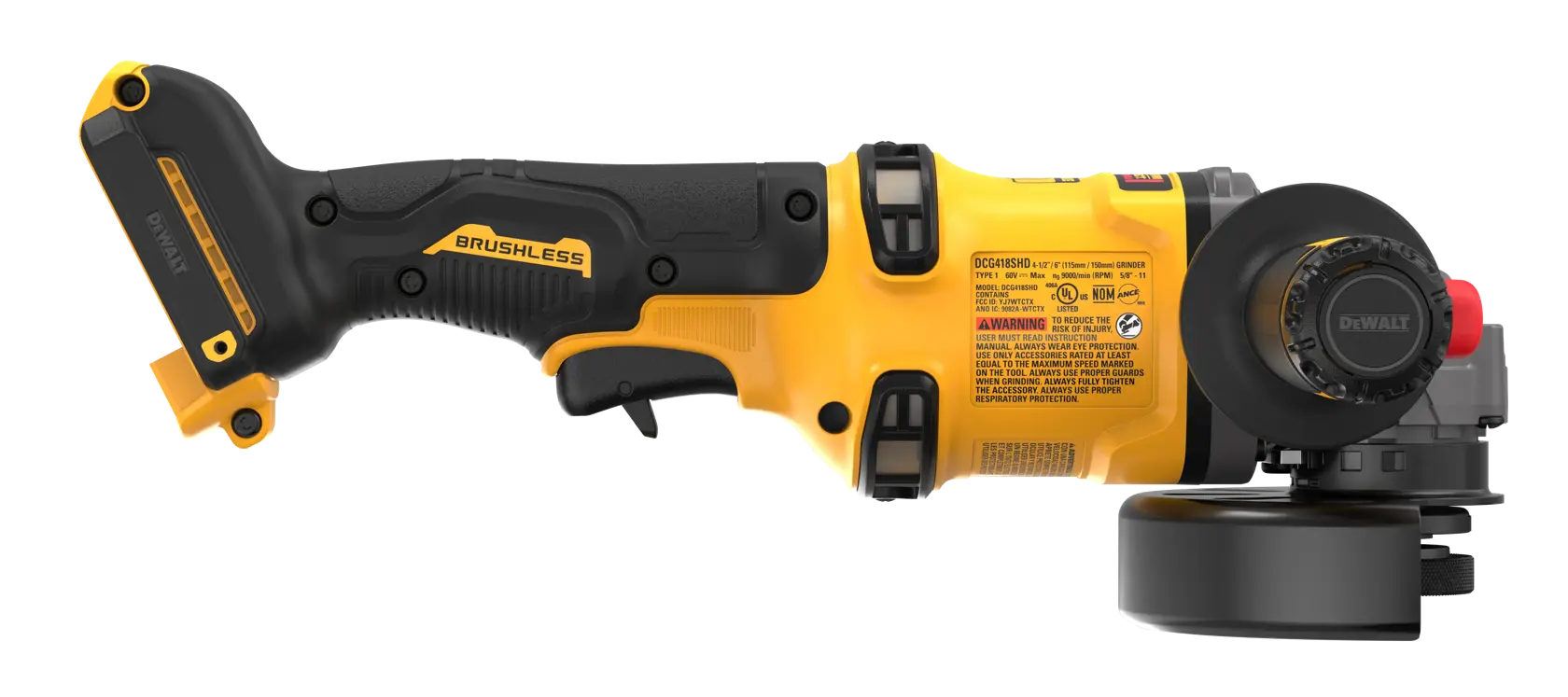 DeWalt DCG418SHDB 60V MAX 4-1/2 in. - 6 in. Side Handle Detect Grinder - image 3