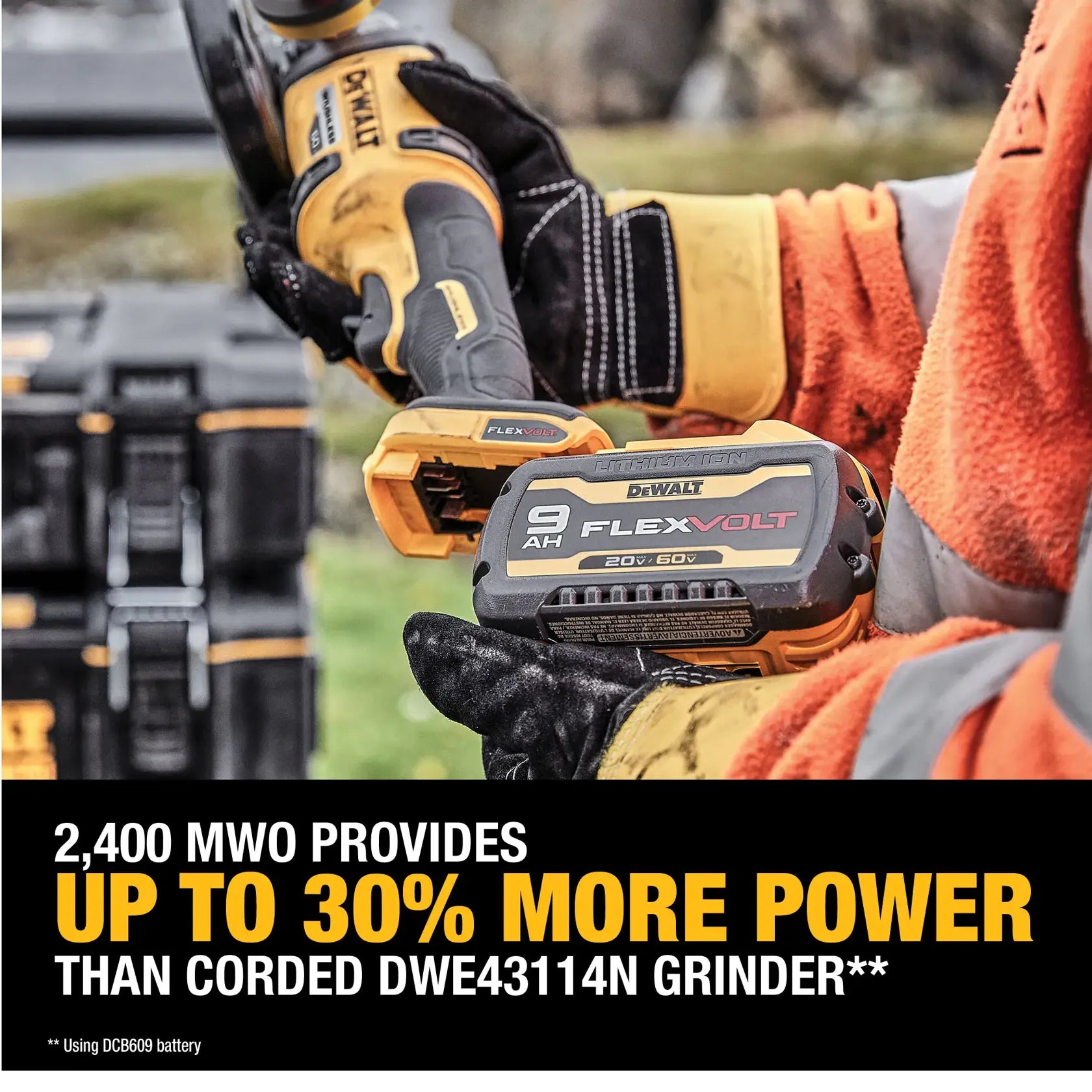 DeWalt DCG418SHDX2 60V MAX 4-1/2-in - 6-in Side Handle Detect Grinder - image 7
