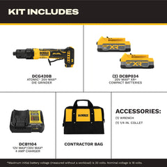 DeWalt DCG420E2 ATOMIC 20V MAX Die Grinder Kit - image 4