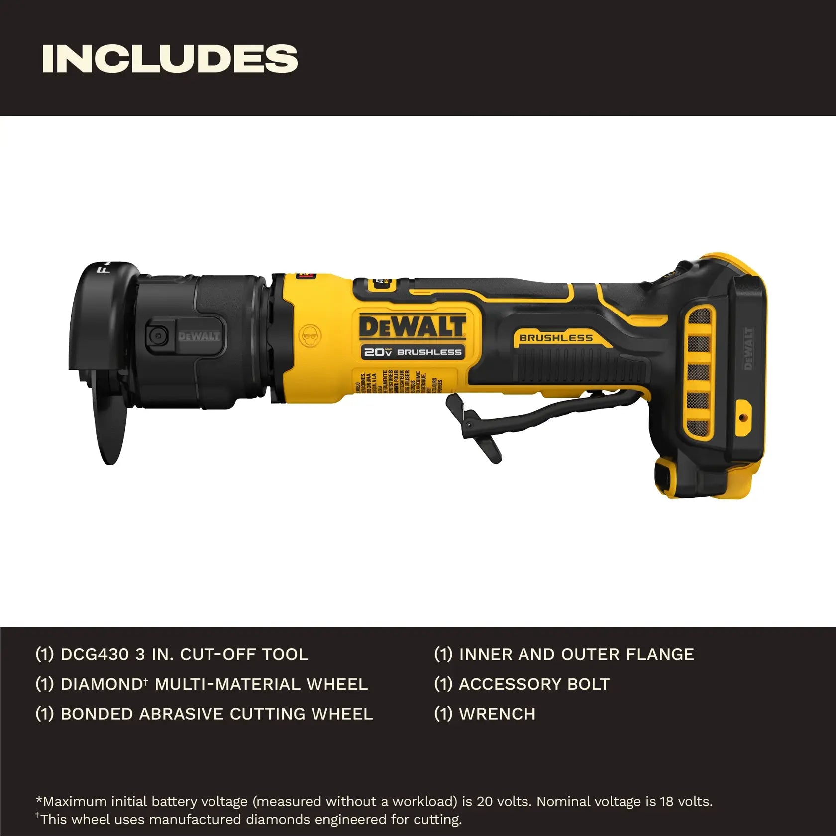 DeWalt DCG430B ATOMIC 20V MAX 3 in. Cut-Off Tool (Tool Only) - image 4