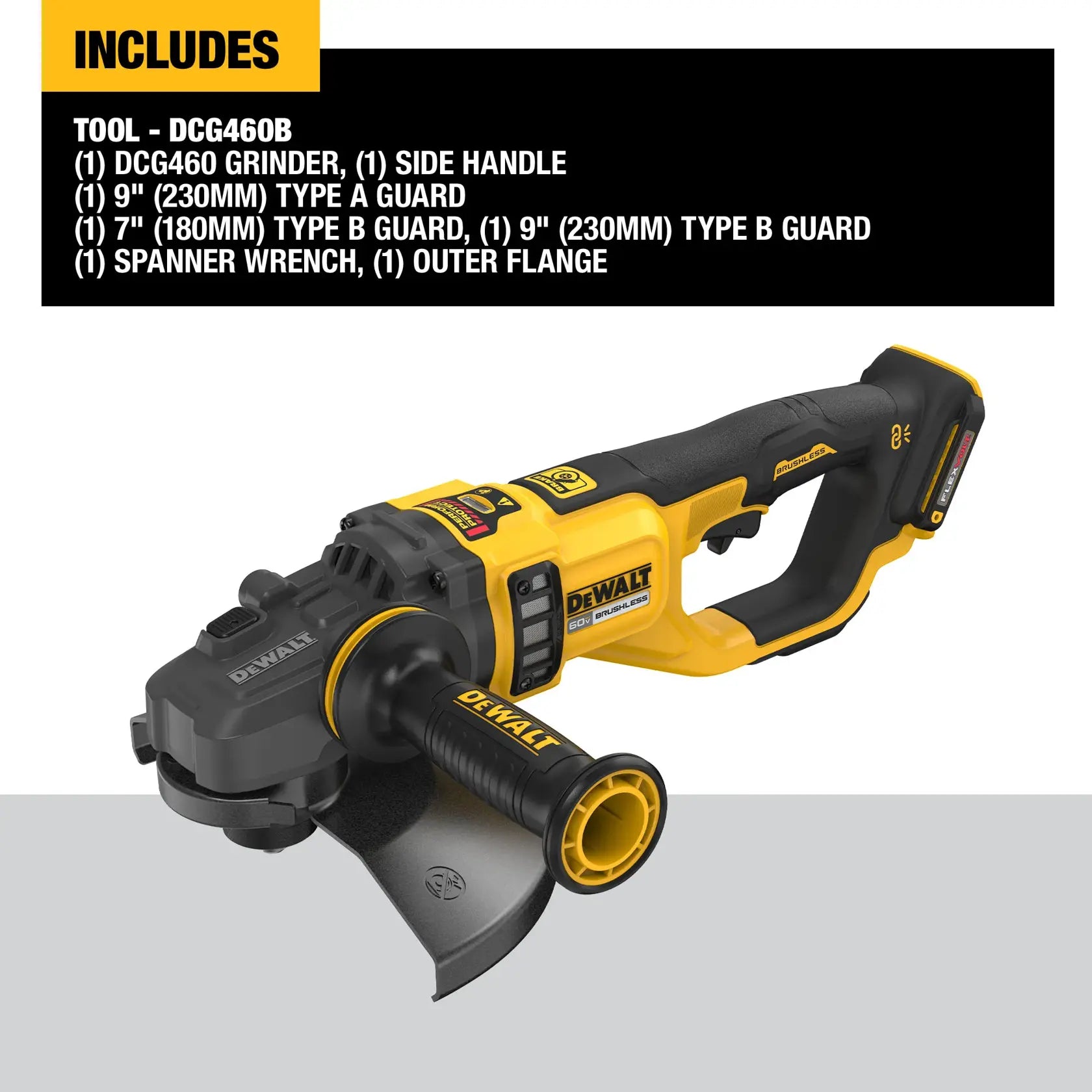 DeWalt DCG460B 60V MAX 7-in - 9-in Large Angle Grinder (Tool Only) - image 4