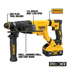 DeWalt DCH263R2 20V MAX 1-1/8 in. Brushless Cordless SDS PLUS D-Handle Rotary Hammer Kit - image 4