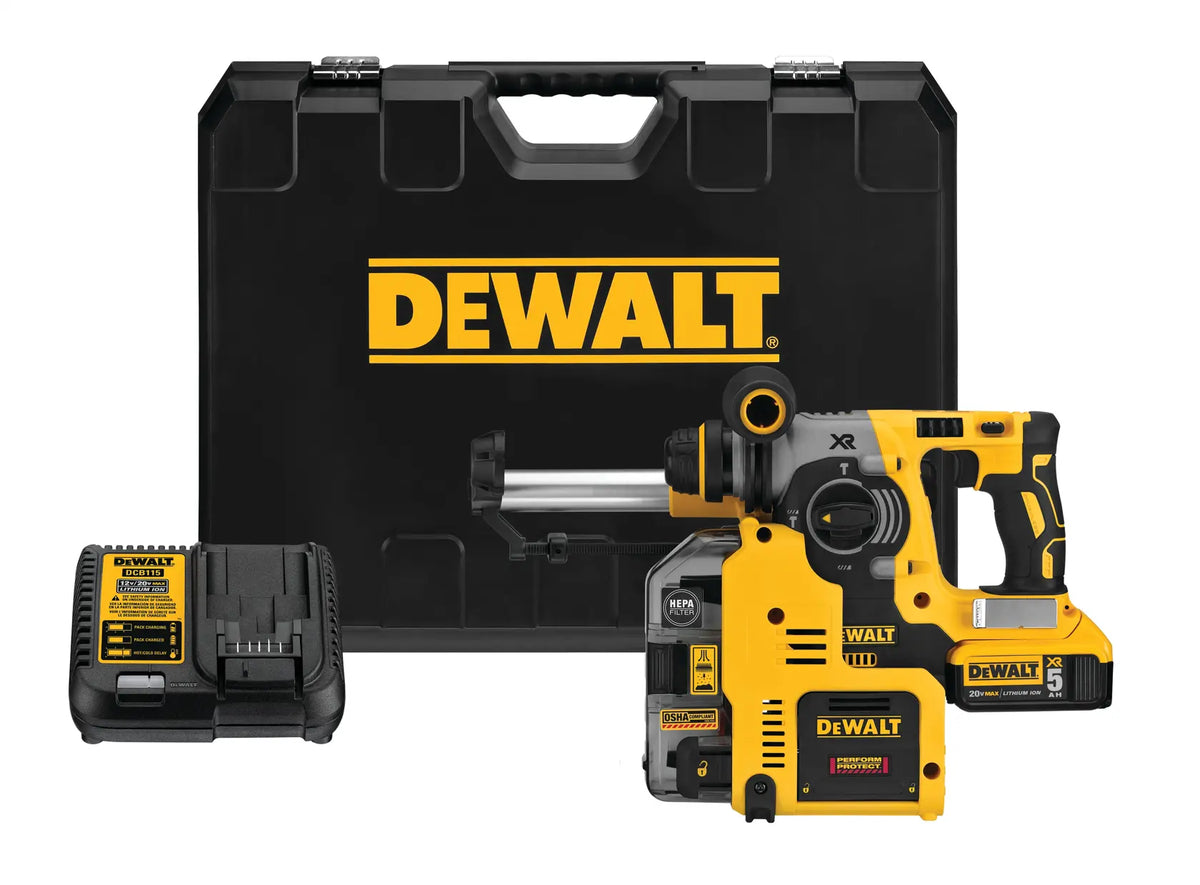 DeWalt DCH273P2DHO 20V MAX XR L-Shape 1-in SDS Plus Rotary Hammer Kit With Onboard Dust Extractor - image 1