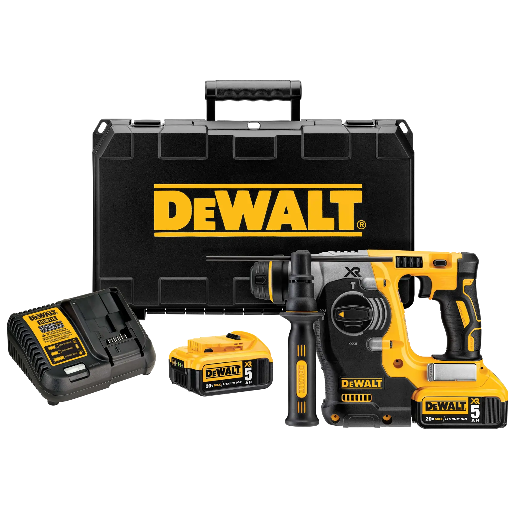 DeWalt DCH273P2 20V MAX XR 1-in Brushless SDS PLUS L-Shape Rotary Hammer Kit - image 1