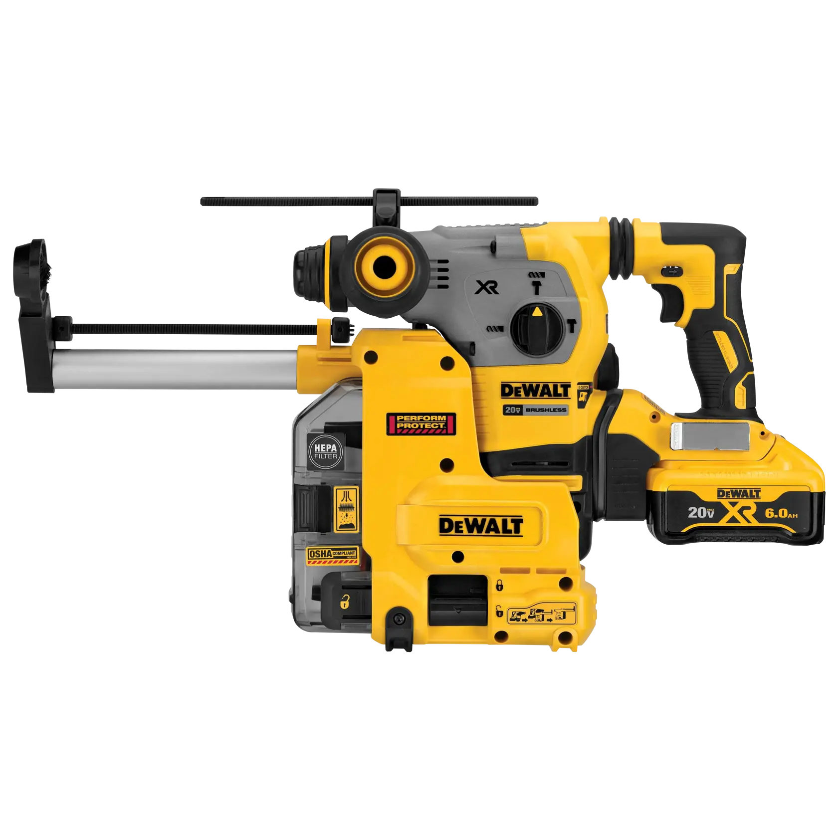 DeWalt DCH293R2DH 20V MAX XR Brushless Cordless 1-1/8 in. L-Shape SDS PLUS Rotary Hammer Kit with On Board Extractor - image 1