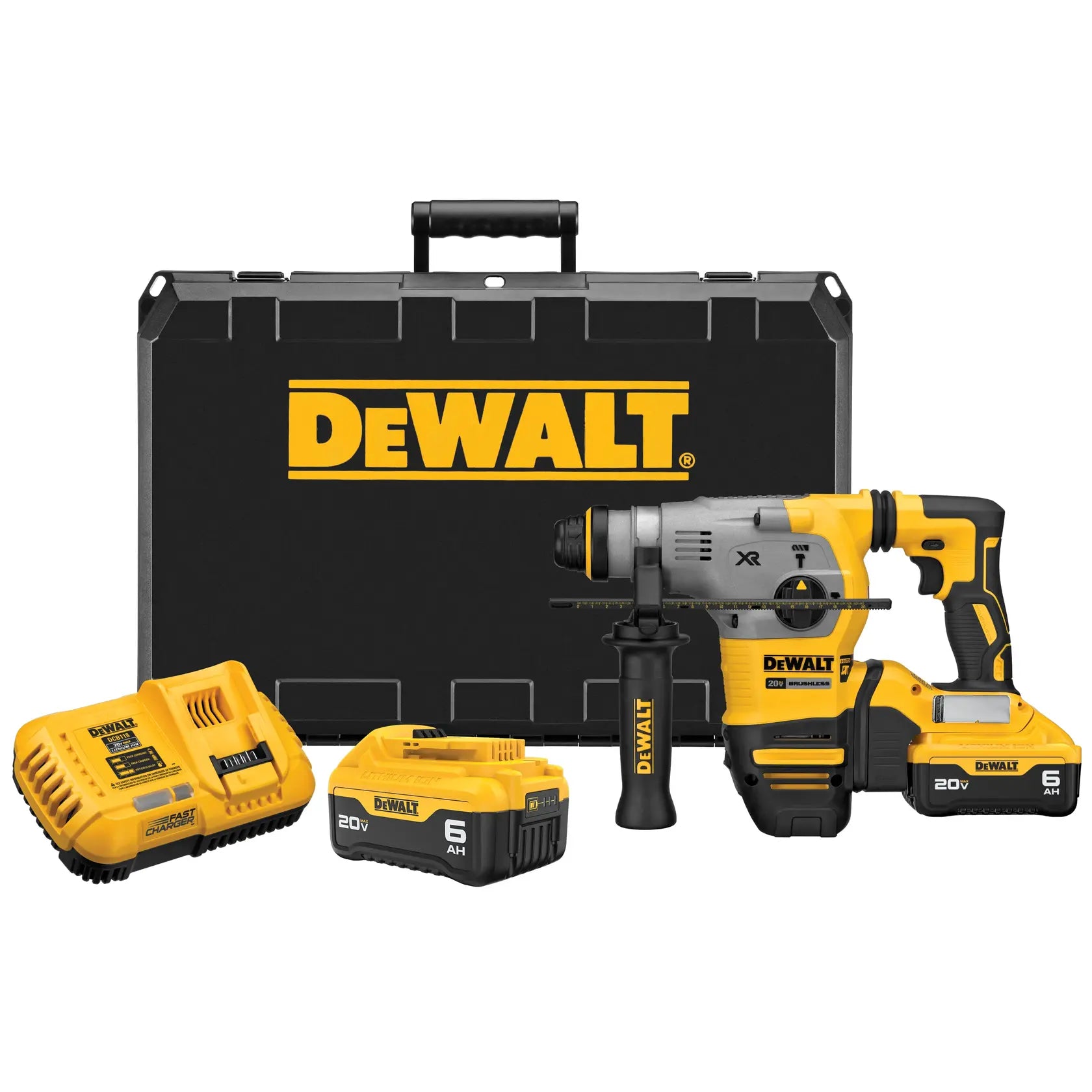 DeWalt DCH293R2 20V MAX XR Brushless Cordless 1-1/8 in. SDS PLUS L-Shape Rotary Hammer Kit - image 2