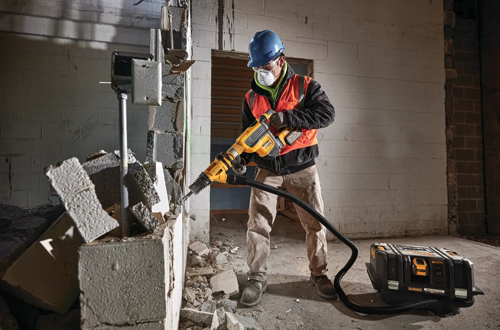 DeWalt DCH614X2 60V MAX 1-3/4-in Brushless Cordless SDS MAX Combination Rotary Hammer Kit - image 8